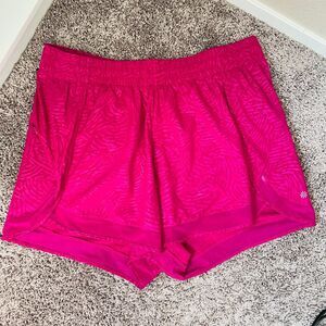 ATHLETA Magenta Zebra Print Athletic Activewear Shorts Size 1X